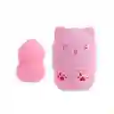 Set de Esponjas de Maquillaje Gatitos Estuche de Silicona Miniso