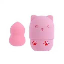 Set de Esponjas de Maquillaje Gatitos Estuche de Silicona Miniso