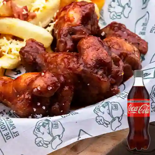 Combo de Alitas 8 + Coca-Cola Sabor Ligero 400 ml