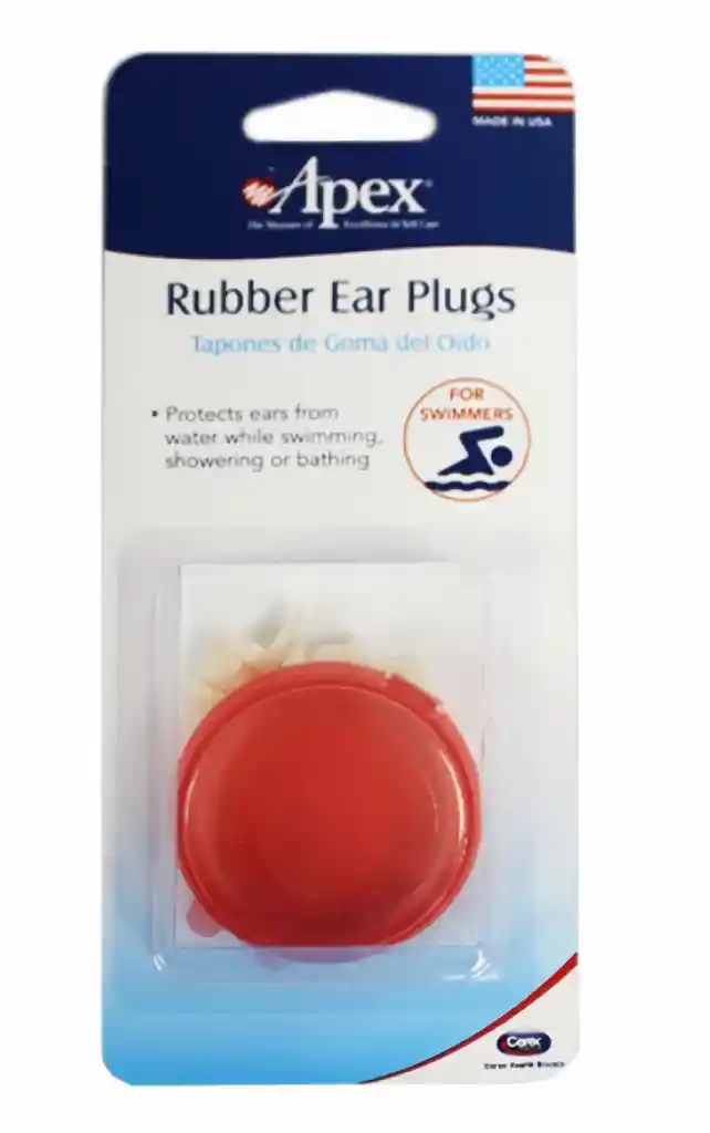 Apex Tapones Oidos Apex Goma Con Estuche Rojo X 2Und 