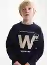 Buzo Sudadera Society Navy Talla 10 Niños Mango