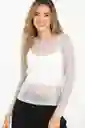Blusa Power Mesh Color Plateado Talla L Ragged