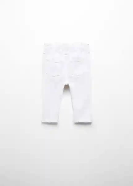 Jean Paperbag Niñas Blanco Talla 70 Mango