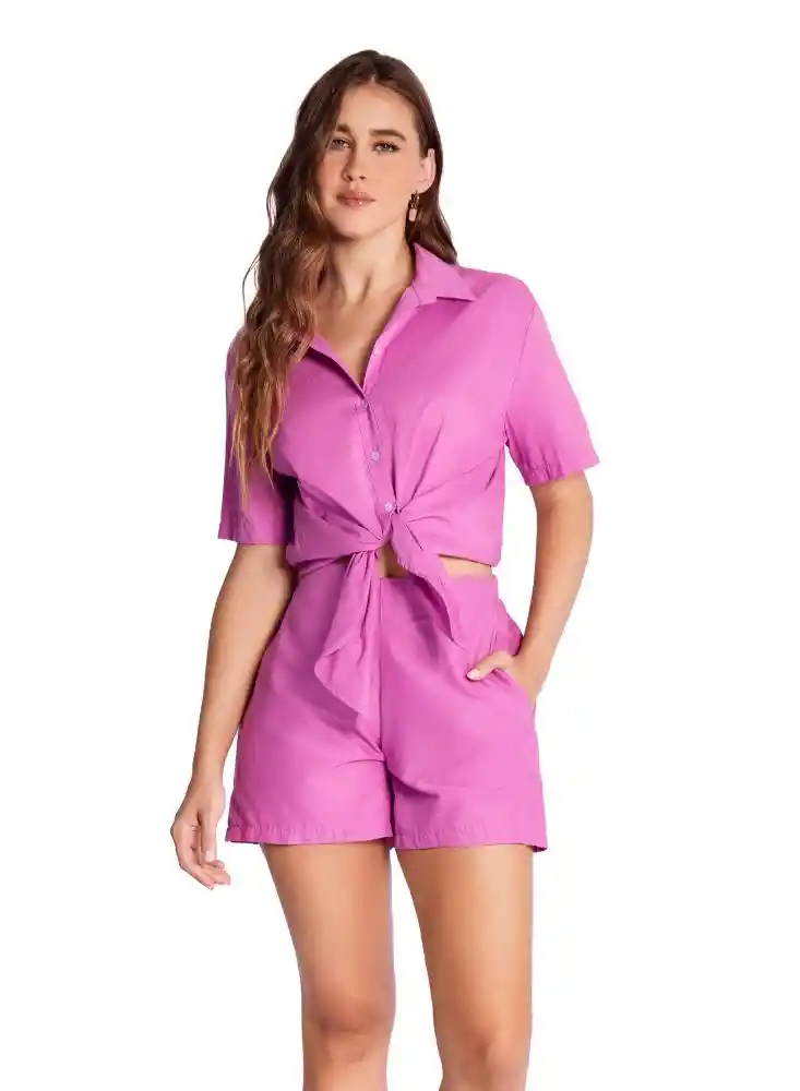 Camisa Manga Corta L-lila