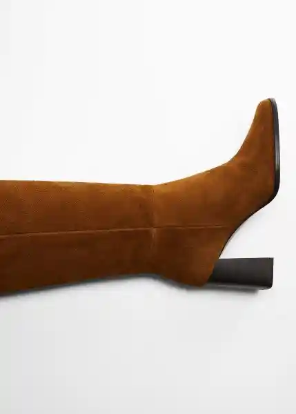 Botines es Jockey Tabaco Talla 35 Mujer Mango