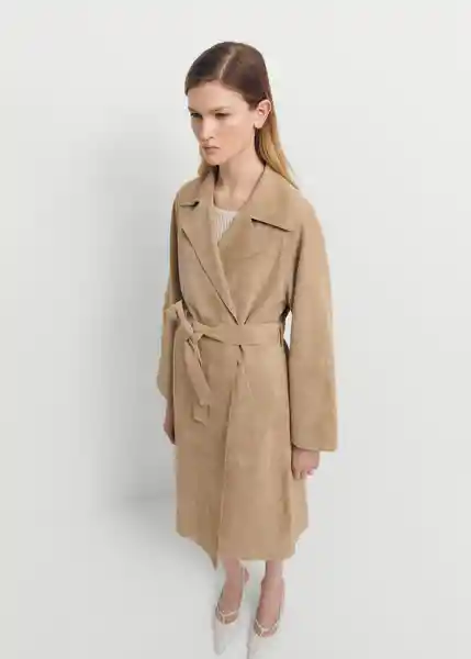 Gabardina Trench Cloud Hielo Talla M Mujer Mango