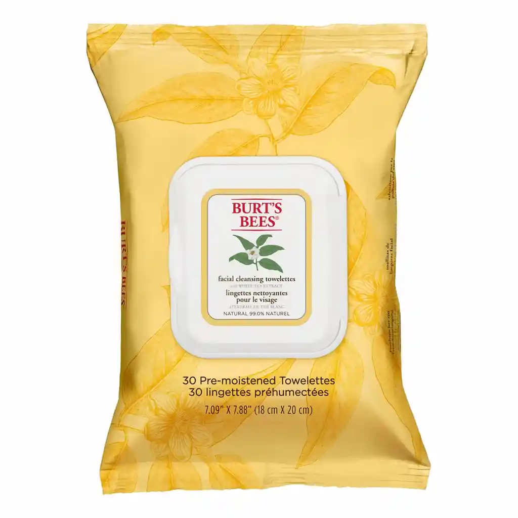 Burts Bees Toallitas para Limpieza Facial de Té Blanco