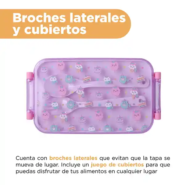 Contenedor Para Alimentos de Serie Mis Pastelitos Morado Miniso