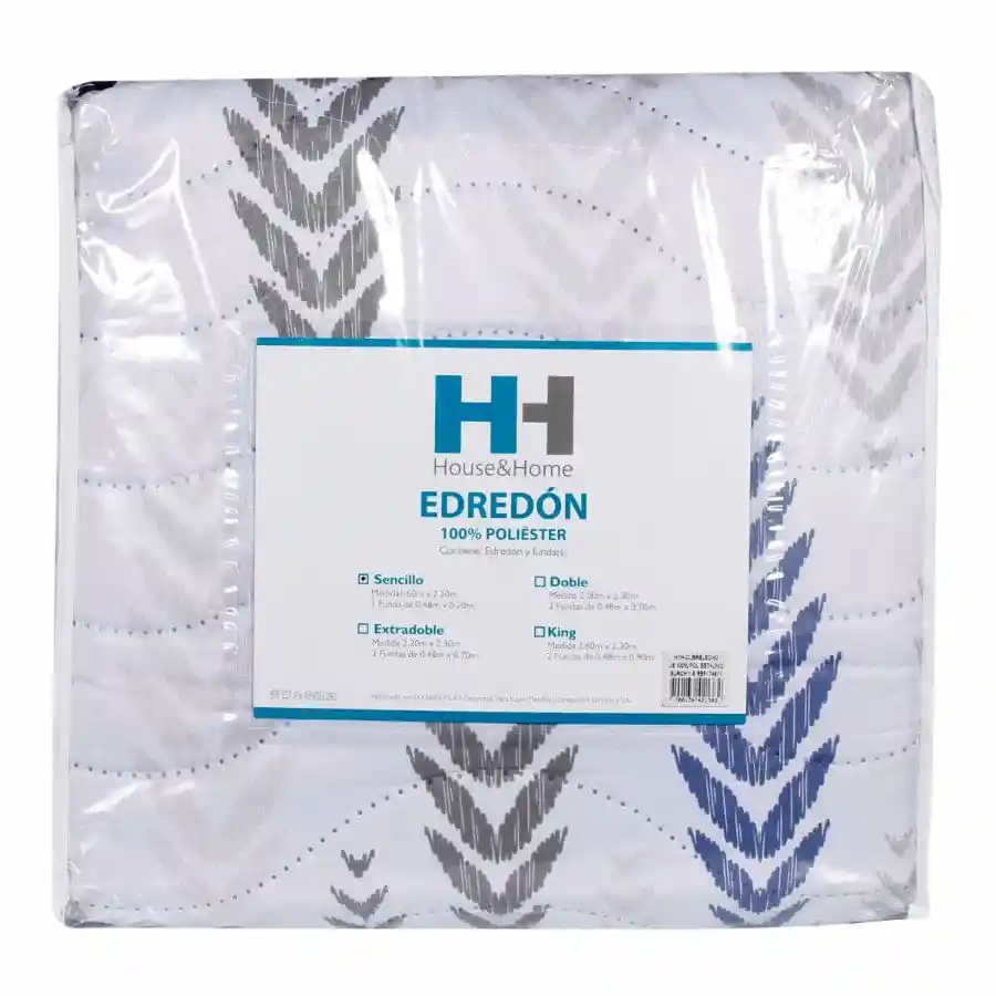 Edredon H&h Burch Sen 100% Pol