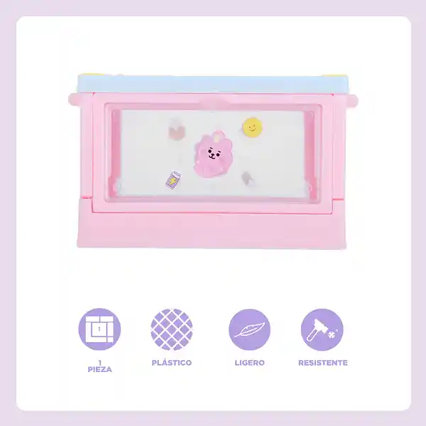 Organizador Plegable Con Puerta Lateral Cooky Serie Bt21 Miniso