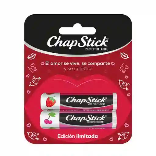 Chap Stick Protector Labial Fresa y Cereza