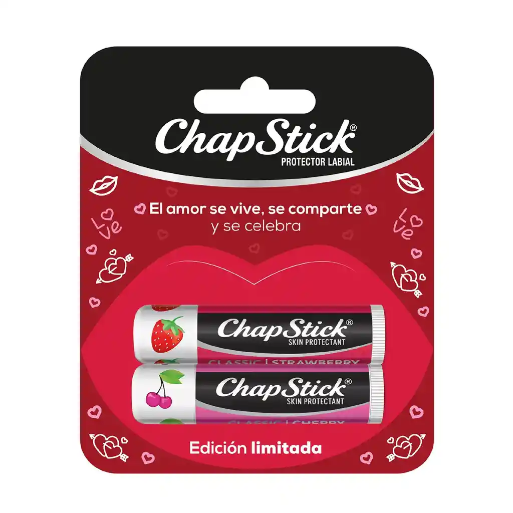 Chap Stick Protector Labial Fresa y Cereza