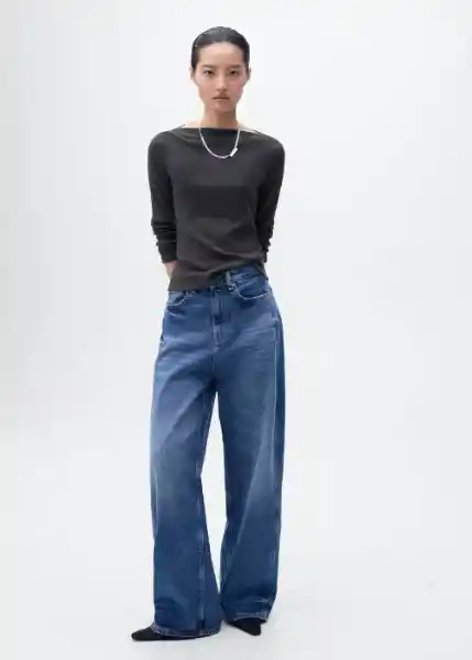 Camiseta Lilobar Antracita Talla S Mujer Mango