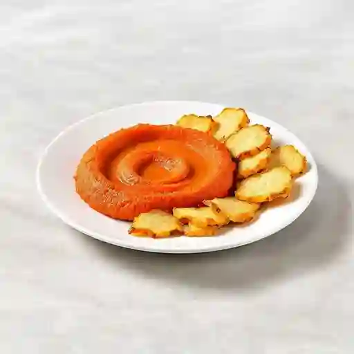 Hummus De Pimiento Rojo Y Panceta De Cerdo