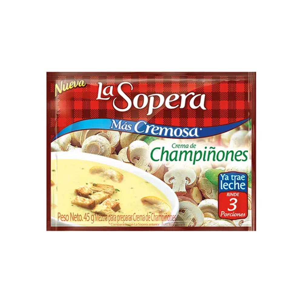 6 x Crema Champiñones 3Porciones 42.5 g