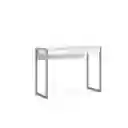 Escritorio de Dos Cajones-Blanco. Elaborado en Madeflex y Aluminio. Color Blanco. Con Forma Rectangular. Tiene Dos Cajones en Orientación Horizontal. Tamaño Ideal Para Cualquier Espacio. Medidas Del Mueble Ensamblado: Fondo 40  cm. Alto 76.5  cm. Ancho 101