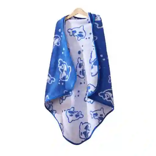 Toalla Capucha Jacq Orcas 80x80 Blanco Azul Fatelares 45682