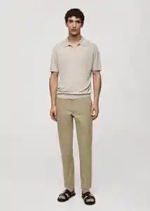 Pantalón Barna Khaki Talla 48 Hombre Mango