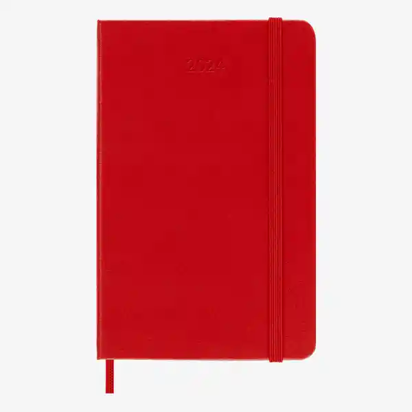 Moleskine Agenda 2024 Grande Diaria Rojo Hc