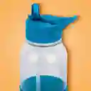 Vaso Plástico Con Asa y Funda de Serie Azul Miniso