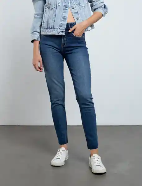 Jean Mujer Azul Índigo Medio Talla 10 493E010 Naf Naf