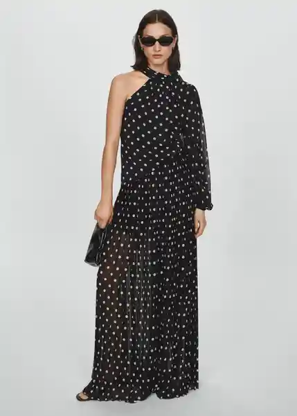 Blusa Adela Negro Talla L Mujer Mango