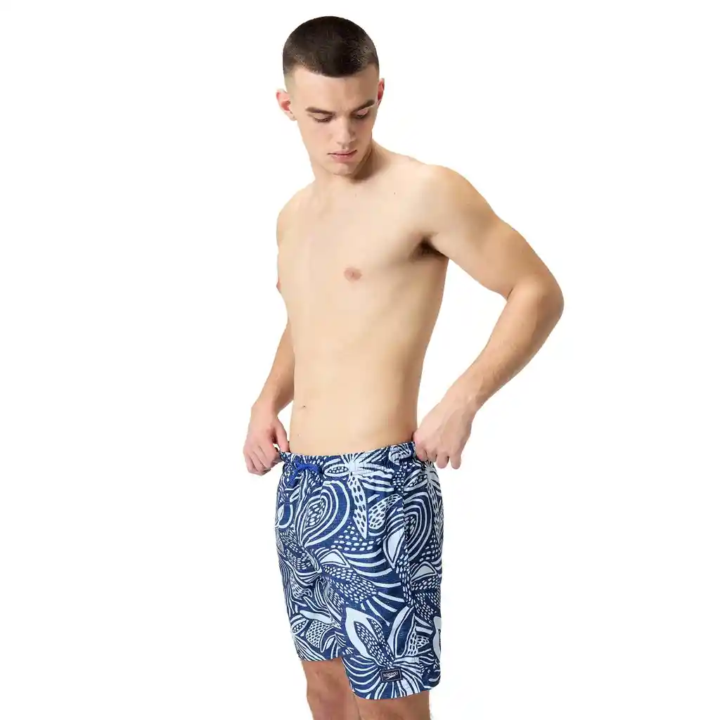Pantaloneta Printed Leisure 18 Pulgadas V2 Hombre Azul-l