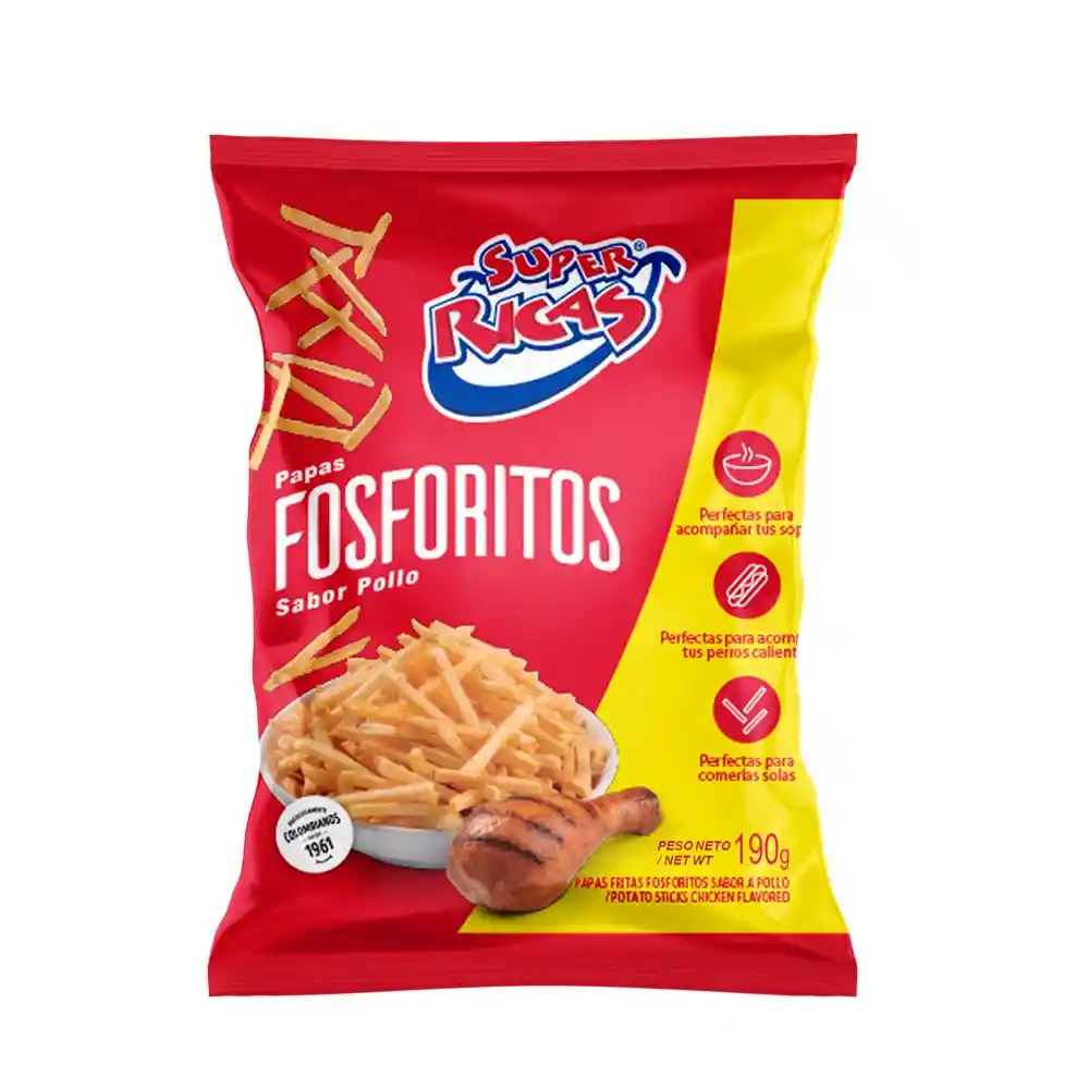 Super Ricas Papas Fosforito con Sabor a Pollo