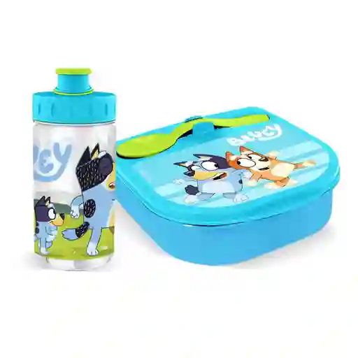 Set Botilito Sanduchera Bluey Wantu Bc-k-1218.bl1