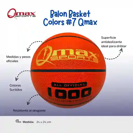 Qmax Balón Basket Colors #7