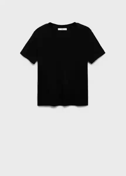 Camiseta Rita Negro Talla M Mujer Mango