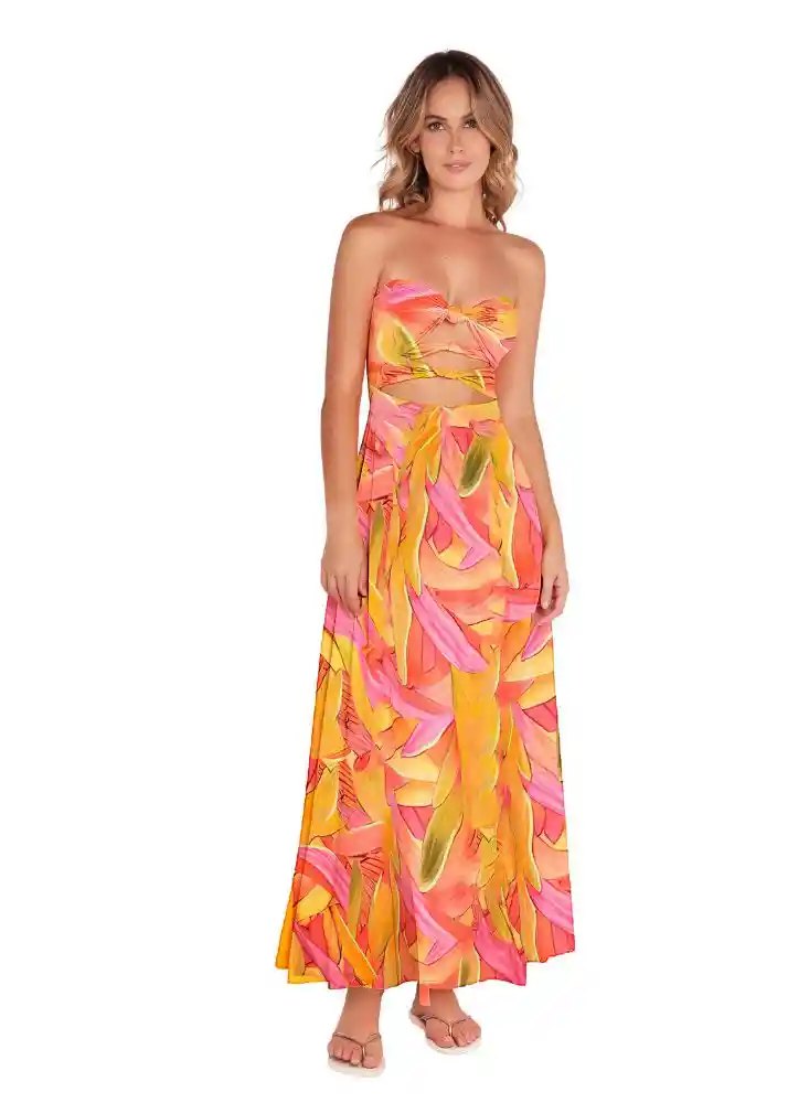 Vestido Largo L-multicolo