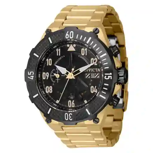 Reloj Aviator Hombre Dorado 39907 Invicta