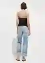 Top Rachy Negro Talla S Mujer Mango