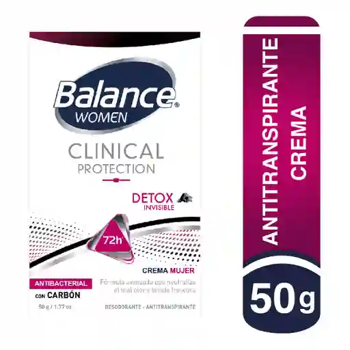 Balance Desodorante Clinical Crema Detox Mujer