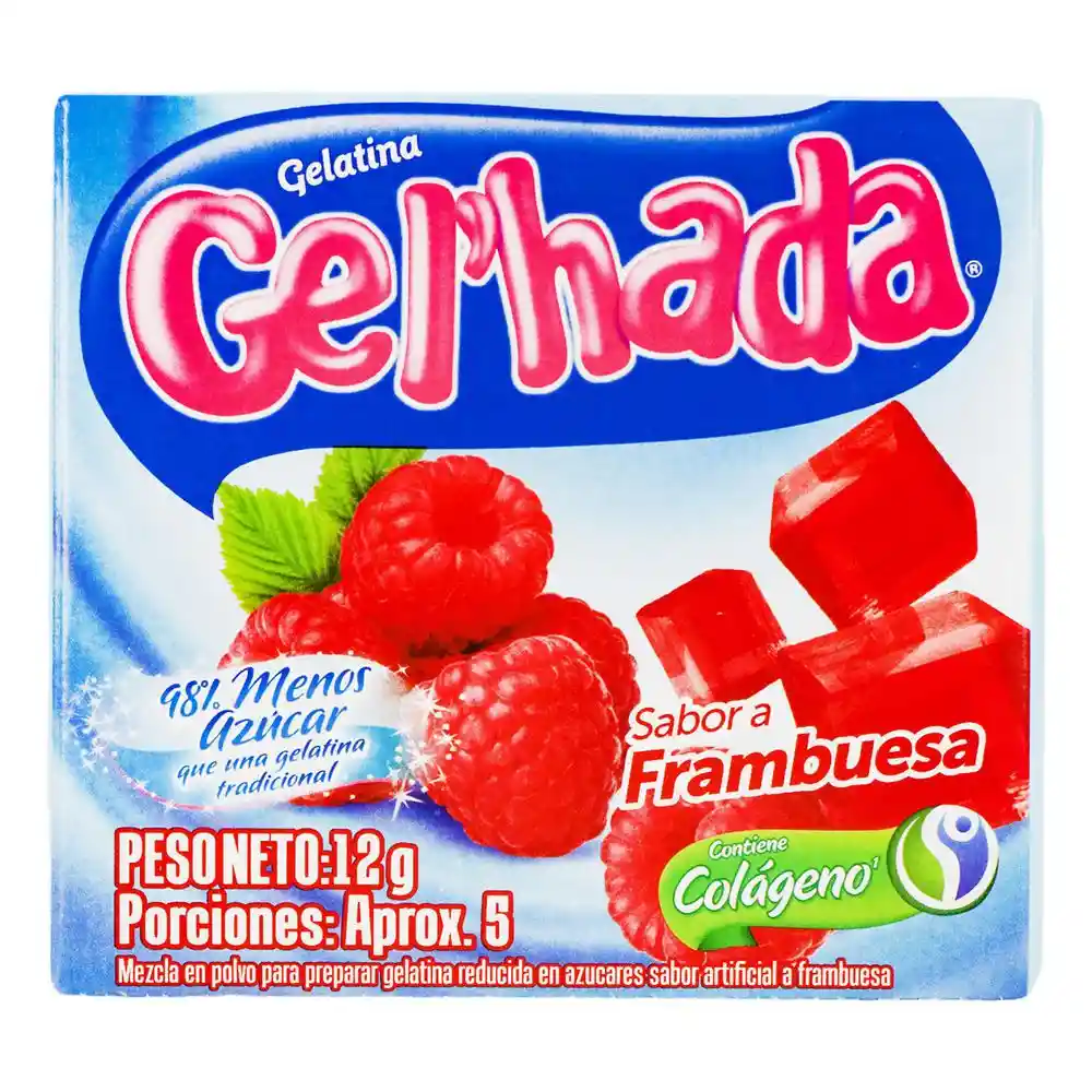 Gelhada Gelatina Menos Azúcar Frambuesa