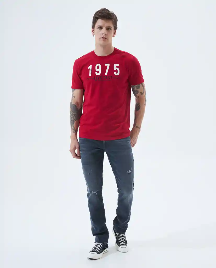 Camiseta Hombre Rojo Talla M 841F026 Americanino