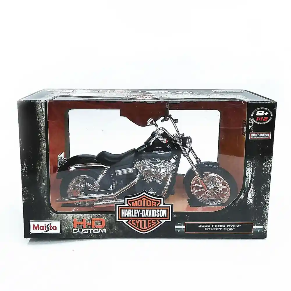 Juguete Harley Davinson Fxdbi Dyna Street Bob Maisto 1 12