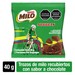 MILO NUGGETS trozos con malta cubiertos sabor chocolate x 40g