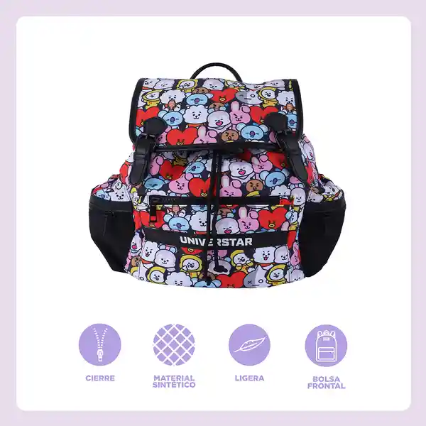 Maleta Multi Estampada Serie Negra Bt21 Miniso