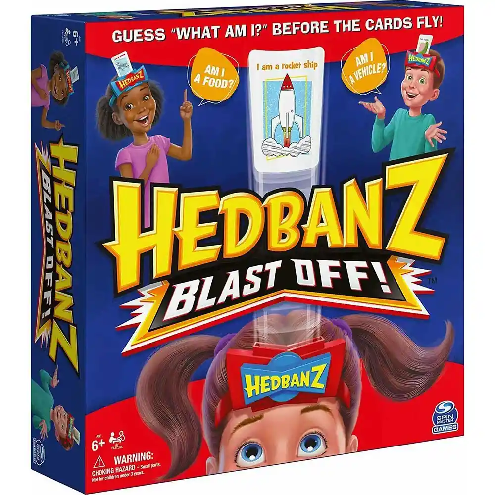 Spin Master Juego de Mesa Hedbanz Blastoff