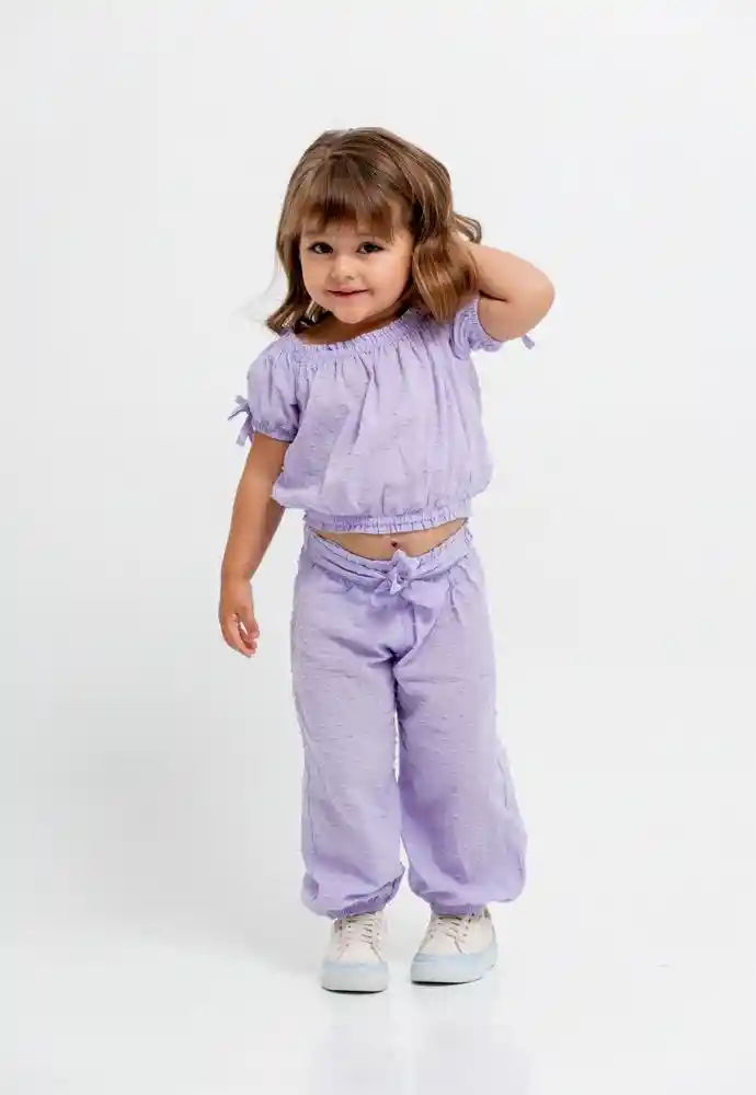 Conjunto Largo 9/12meses-lila