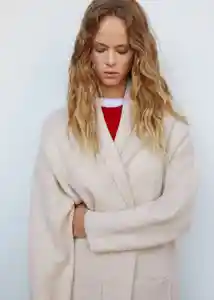 Abrigo Ringo Piedra Talla M Mujer Mango