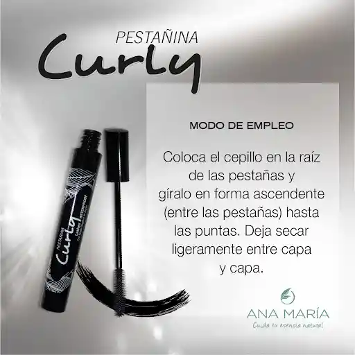 Ana Maria Pestañina Curly Lashes a Prueba de Agua Negro