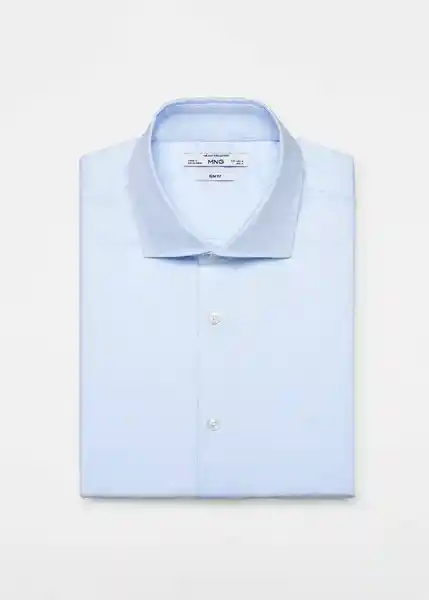 Camisa Selva Azul Talla S Hombre Mango