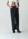 Falda Ecru Mujer Azul Índigo Medio Talla 6 442G371 Naf Naf