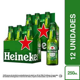 2 x Heineken Cerveza Bnr 250 mL x 6 Und