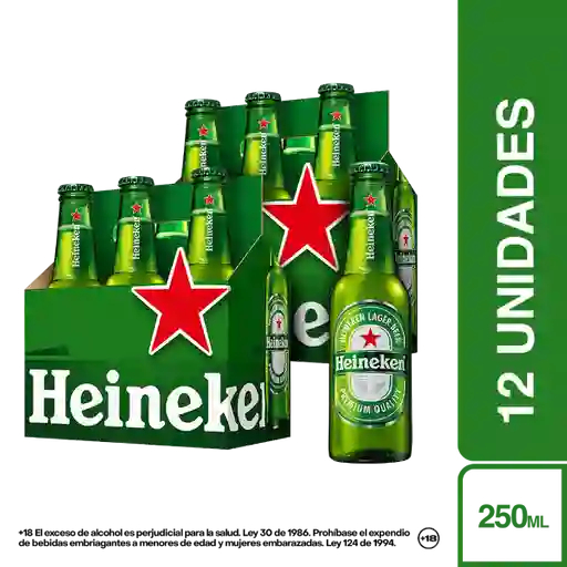 2 x Heineken Cerveza Bnr 250 mL x 6 Und