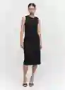 Vestido Fertina Negro Talla XL Mujer Mango