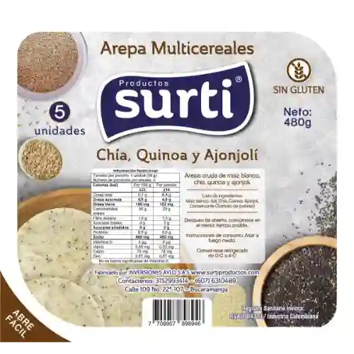 Paquete Arepa Multicereal